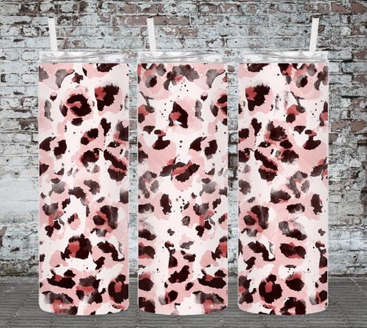 Pink Leopard 20 Ounce Sublimated Tumbler